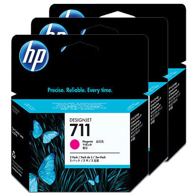 HP 711 3-pack 29-ml Magenta Ink Cartridge CZ135A(CZ135A) - 1