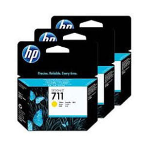HP 711 3-pack 29-ml Yellow Ink Cartridges CZ136A(CZ136A) - 1