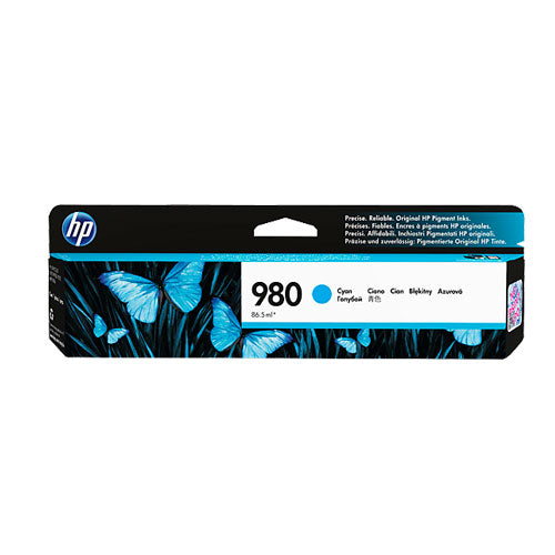 HP #980 Cyan Ink Cartridge D8J07A 6,600 pages(D8J07A) - 1