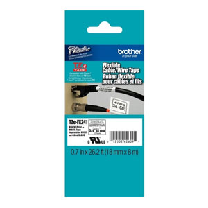 Brother TZeFX241 Flexible Tape 8 metres Labelling Tape(TZe-FX241) - 1
