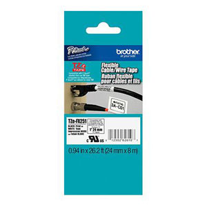 Brother TZeFX251 Flexible Tape 8 metres Labelling Tape(TZe-FX251) - 1