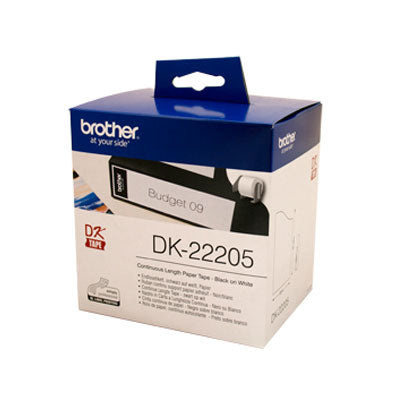 Brother DK22205 White Roll 62mm x 30.48 metres(DK-22205) - 2