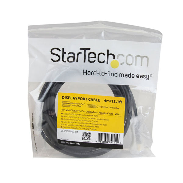 StarTech 4m Mini DisplayPort to DisplayPort 1.2 Cable Adapter - 4K x 2K(MDP2DPMM4M) - 4