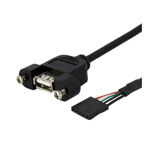 StarTech 90cm Panel Mount USB A USB Header Cable(USBPNLAFHD3) - 1