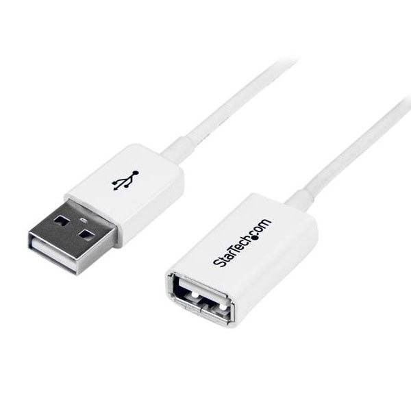 StarTech 1m White USB 2.0 Extension Cable - M/F(USBEXTPAA1MW) - 1