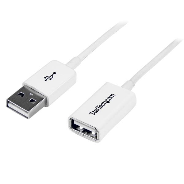 StarTech 3m White USB 2.0 Extension Cable - M/F(USBEXTPAA3MW) - 1