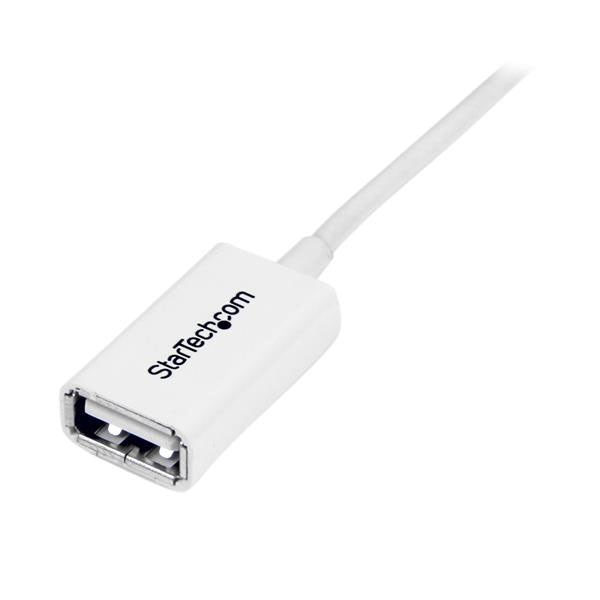 StarTech 3m White USB 2.0 Extension Cable - M/F(USBEXTPAA3MW) - 3
