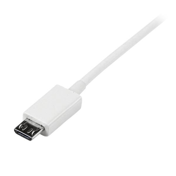 StarTech 1m White Micro USB Cable - A to Micro B(USBPAUB1MW) - 3