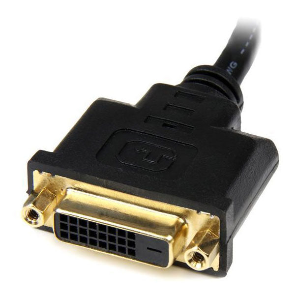 StarTech 0.2m HDMI to DVI-D Male-Female Adapter Cable(HDDVIMF8IN) - 2