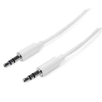 StarTech 2m White Slim 3.5mm Stereo Audio Cable(MU2MMMSWH) - 1