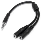 StarTech Slim Stereo Y Cable 3.5 to 2x 3.5mm(MUY1MFFS) - 1