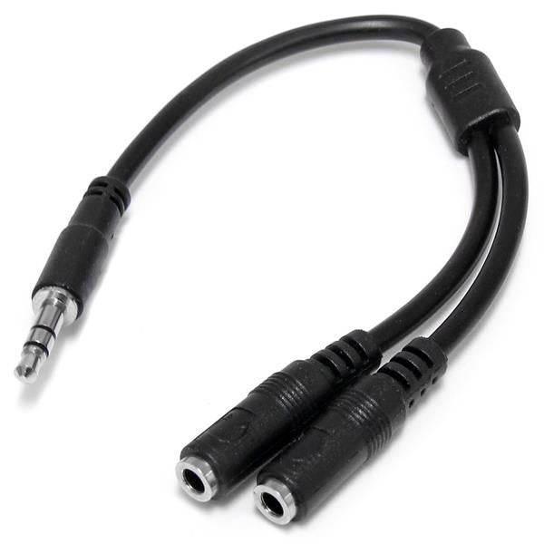 StarTech Slim Stereo Y Cable 3.5 to 2x 3.5mm(MUY1MFFS) - 1