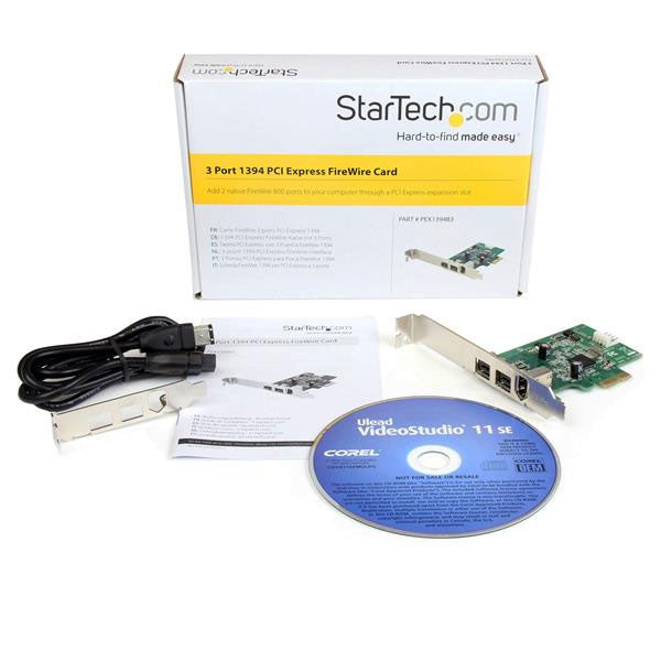 StarTech 3 Port 2b 1a PCI Express FireWire Card(PEX1394B3) - 5