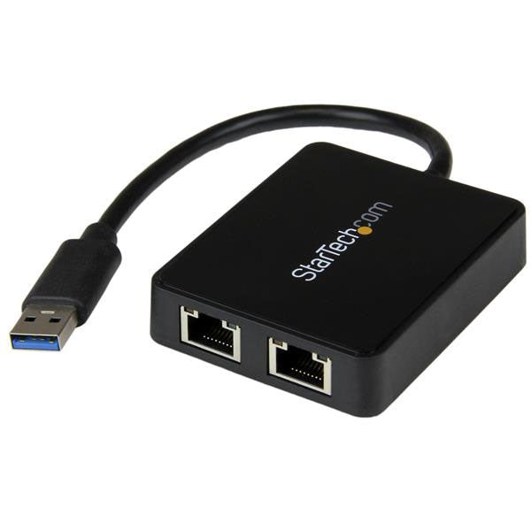 StarTech USB 3.0 Dual Port Gigabit Ethernet Adapter(USB32000SPT) - 1