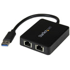 StarTech USB 3.0 Dual Port Gigabit Ethernet Adapter(USB32000SPT) - 1