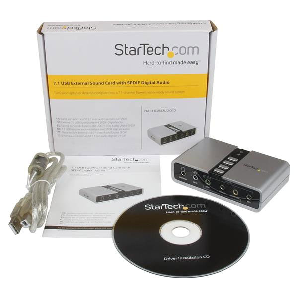 StarTech 7.1 USB Audio Adapter External Sound Card(ICUSBAUDIO7D) - 5