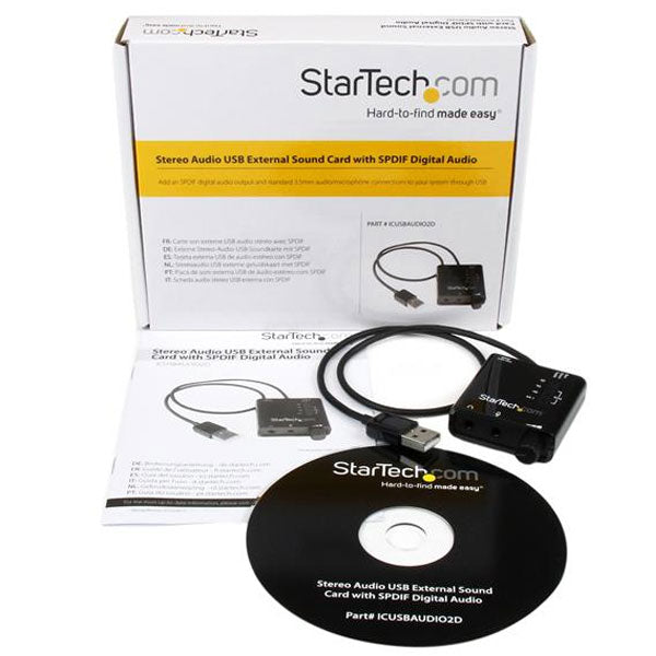 StarTech USB Sound Card Audio Adapter w/ SPDIF(ICUSBAUDIO2D) - 5