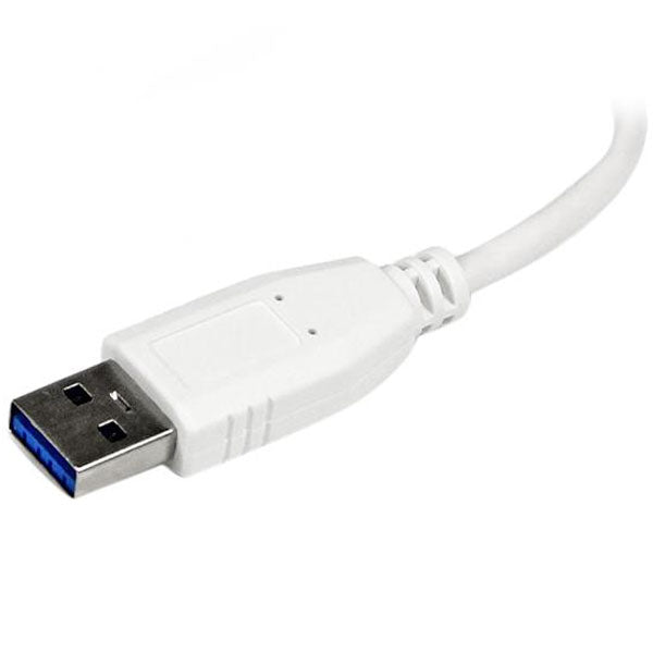 StarTech Portable 4 Port Mini USB 3.0 Hub - White(ST4300MINU3W) - 5
