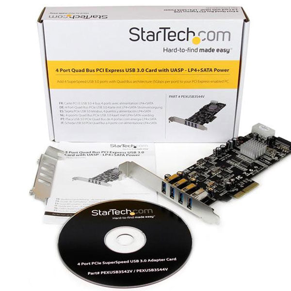 StarTech 4 Port PCIe USB 3.0 Card w/ 4 Channels(PEXUSB3S44V) - 5