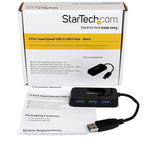 StarTech Portable 4 Port Mini USB 3.0 Hub - Black(ST4300MINU3B) - 5