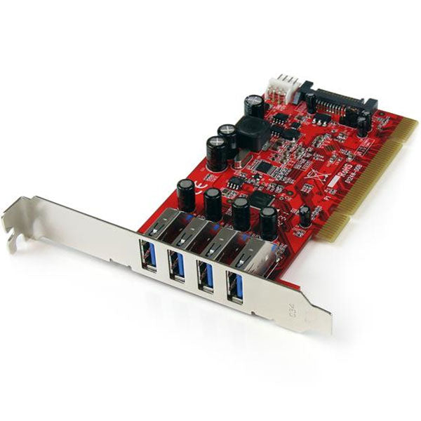 StarTech 4 Port PCI USB 3.0 Card w/ SATA Power(PCIUSB3S4) - 1