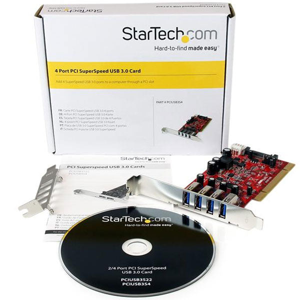 StarTech 4 Port PCI USB 3.0 Card w/ SATA Power(PCIUSB3S4) - 5