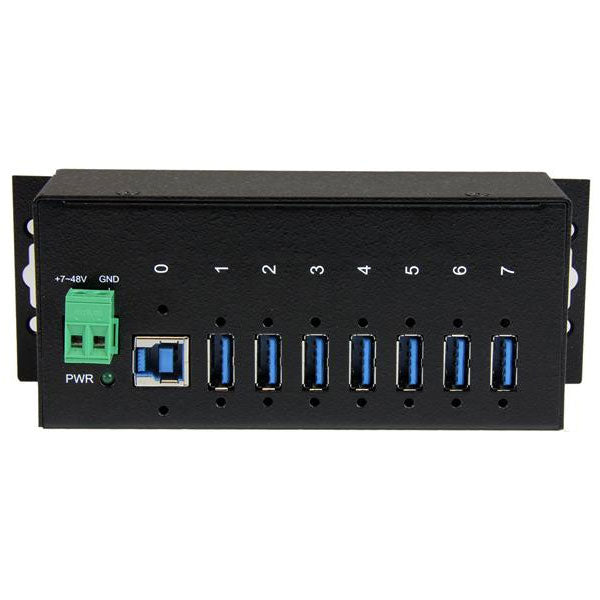 StarTech 7 Port USB 3.0 Hub (USB-A) - Metal Industrial Hub - ESD/Surge(ST7300USBME) - 2