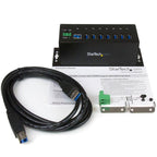 StarTech 7 Port USB 3.0 Hub (USB-A) - Metal Industrial Hub - ESD/Surge(ST7300USBME) - 4