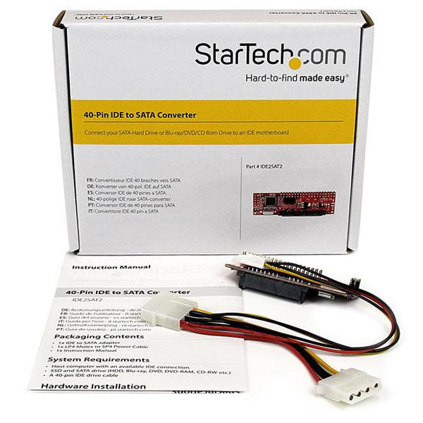 StarTech 40-Pin IDE to SATA Adapter Converter(IDE2SAT2) - 4