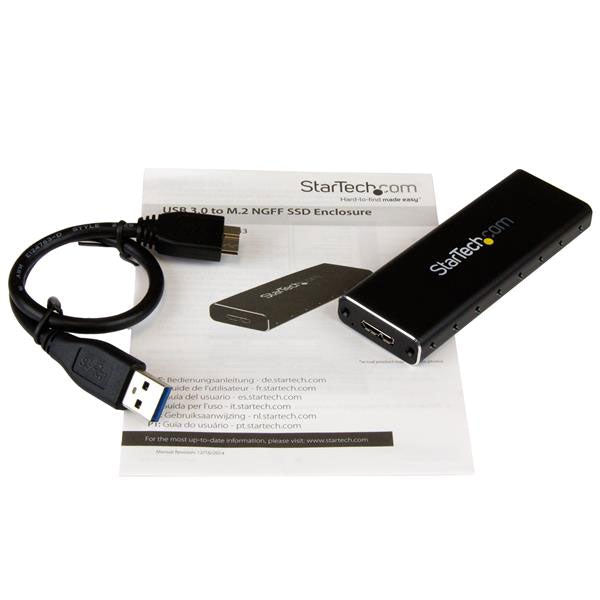 StarTech External USB 3.0 SATA M.2 SSD Enclosure(SM2NGFFMBU33) - 4