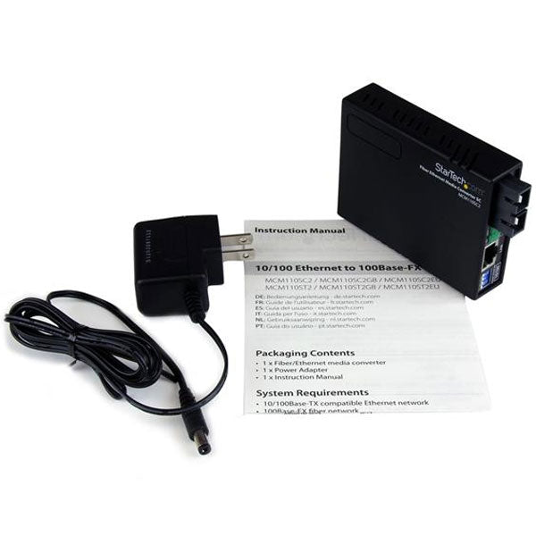 StarTech Fiber to Ethernet Media Converter SC(MCM110SC2) - 5