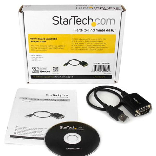 StarTech 0.3m USB to Serial DB9 Adapter Cable(ICUSB232PRO) - 4