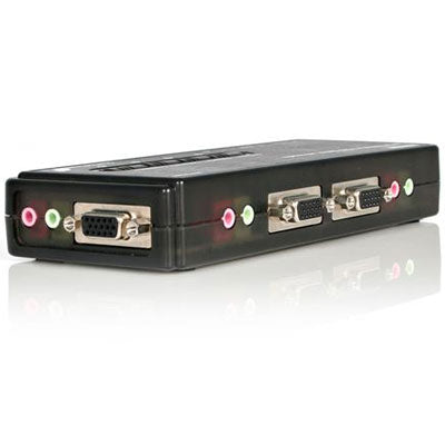 StarTech 4 Port USB KVM Switch w/ Audio & Cables(SV411KUSB) - 1