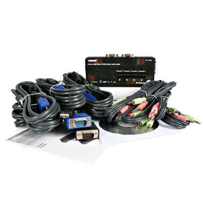 StarTech 4 Port USB KVM Switch w/ Audio & Cables(SV411KUSB) - 6