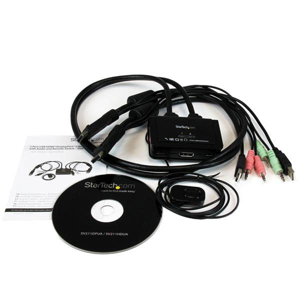 StarTech 2 Port USB DisplayPort Cable KVM Switch(SV211DPUA) - 6