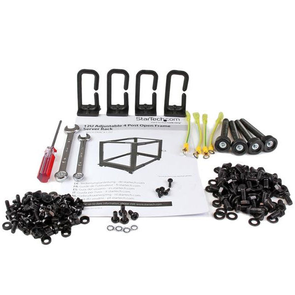 StarTech.com 19" 12U Open Frame Server Rack Mobile Adjustable Depth 22-40"(4POSTRACK12U) - 8