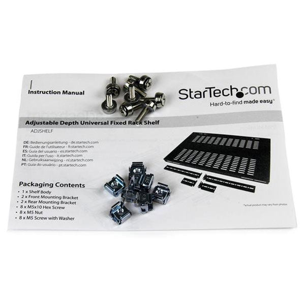 StarTech 1U Adjustable Mount Depth Rack Mount Shelf(ADJSHELF) - 4