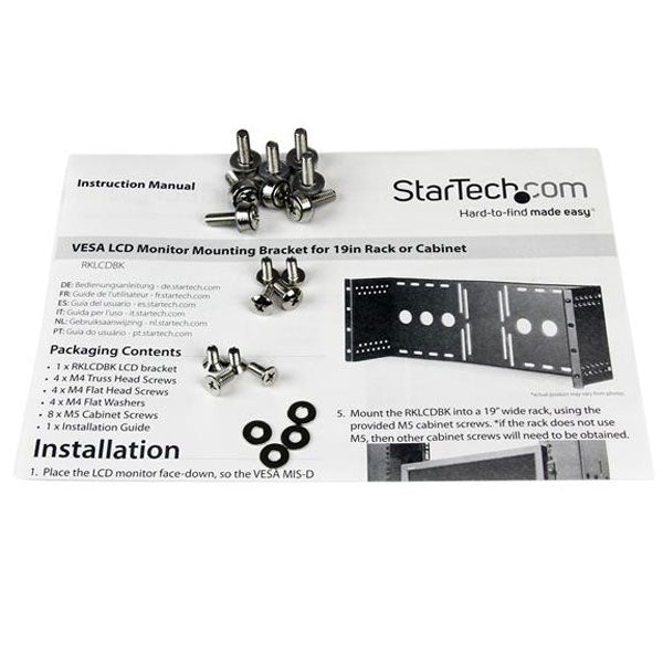 StarTech Rack Cabinet LCD Monitor Mount Bracket(RKLCDBK) - 5