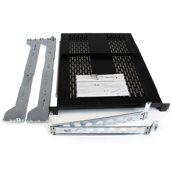 StarTech 2U Adjustable Vented Sliding Rack Shelf(UNISLDSHF19M) - 5