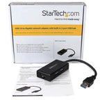 StarTech USB 3.0 to Gigabit Network Adapter with Built-In 2-Port USB Hub(USB31000S2H) - 4
