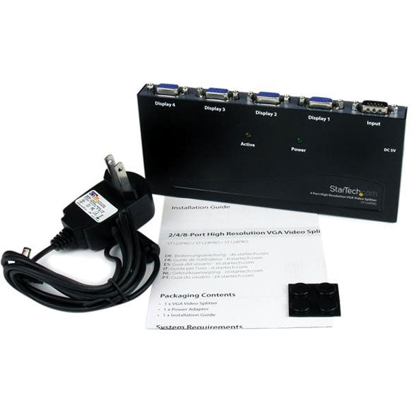 StarTech 4 Port High Resolution VGA Video Splitter(ST124PRO) - 6