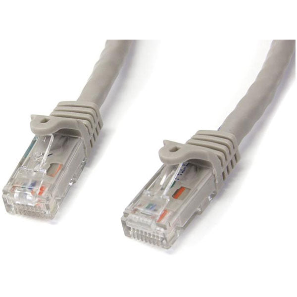 StarTech CAT6 Ethernet Cable 50cm Grey 650MHz 100W Snagless Patch Cord(N6PATC50CMGR) - 1