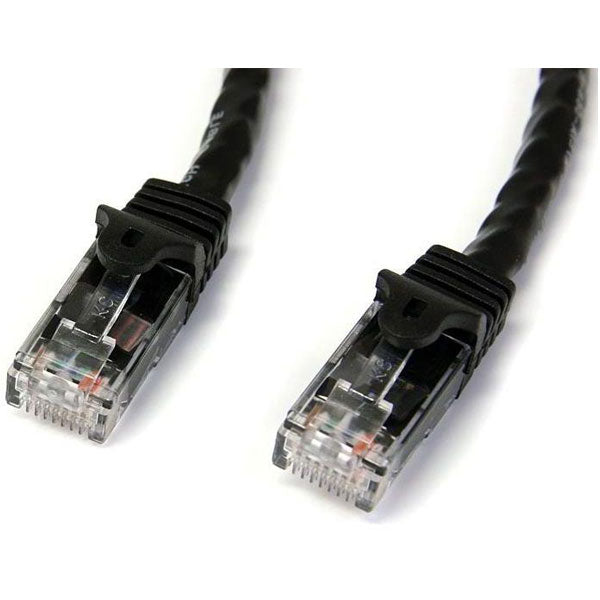 StarTech CAT6 Ethernet Cable 1m Black 650MHz 100W Snagless Patch Cord(N6PATC1MBK) - 1