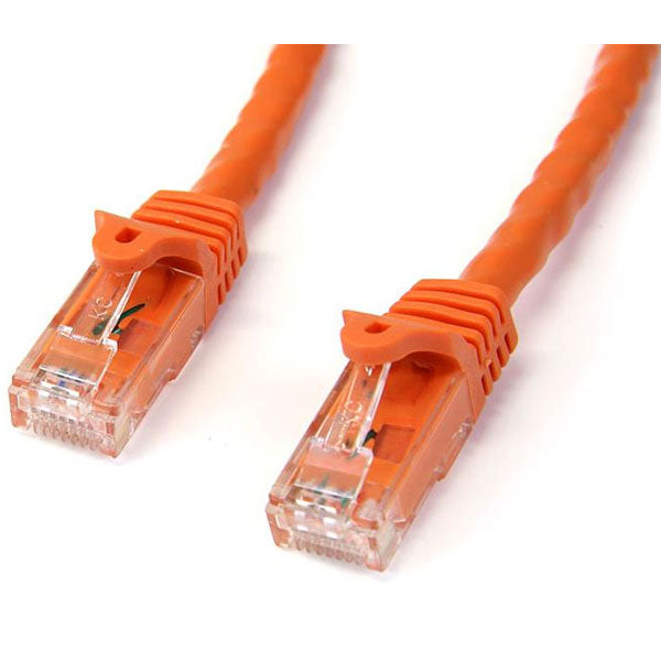 StarTech CAT6 Ethernet Cable 1m Orange 650MHz 100W Snagless Patch Cord(N6PATC1MOR) - 1