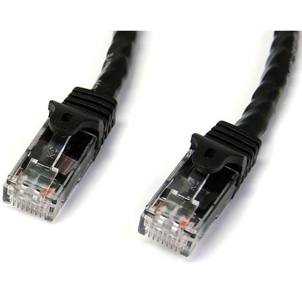 StarTech CAT6 Ethernet Cable 10m Black 650MHz 100W Snagless Patch Cord(N6PATC10MBK) - 1