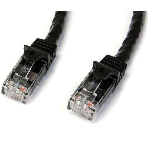 StarTech CAT6 Ethernet Cable 2m Black 650MHz 100W Snagless Patch Cord(N6PATC2MBK) - 1
