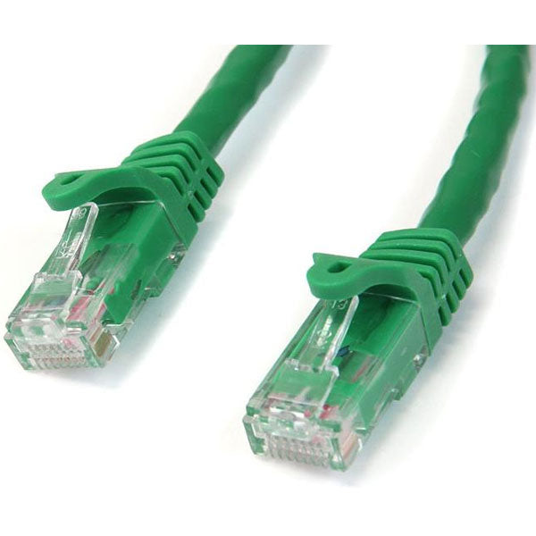 StarTech CAT6 Ethernet Cable 50cm Green 650MHz 100W Snagless Patch Cord(N6PATC50CMGN) - 1