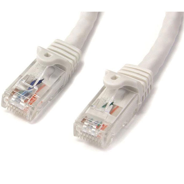 StarTech CAT6 Ethernet Cable 5m White 650MHz 100W Snagless Patch Cord(N6PATC5MWH) - 1