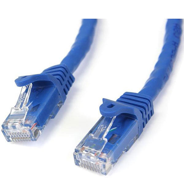 StarTech CAT6 Ethernet Cable 50cm Blue 650MHz 100W Snagless Patch Cord(N6PATC50CMBL) - 1