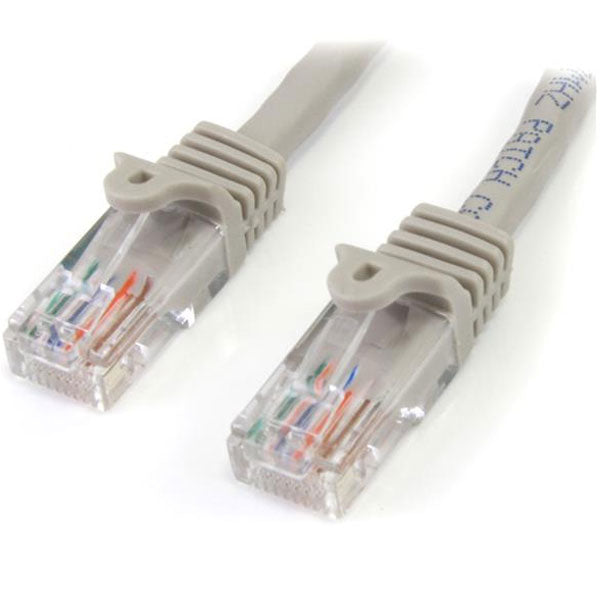 StarTech 3m Cat5e Snagless RJ45 UTP Patch Cable (M/M) - Grey(45PAT3MGR) - 1